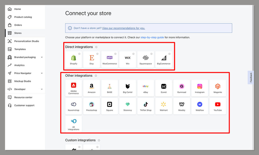 gelato print on demand integration