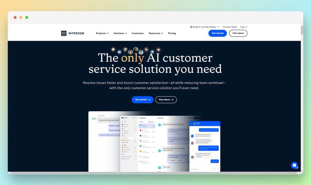 Intercom - Best Live Chat Software for Ecommerce