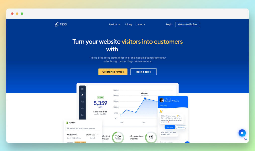 Tidio - Best Live Chat Software for Ecommerce