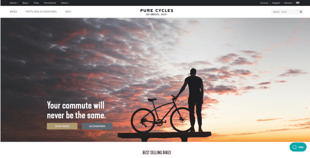 Pure Cycles best shopify stores